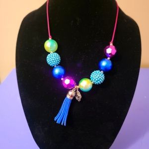 Peacock themed necklace
